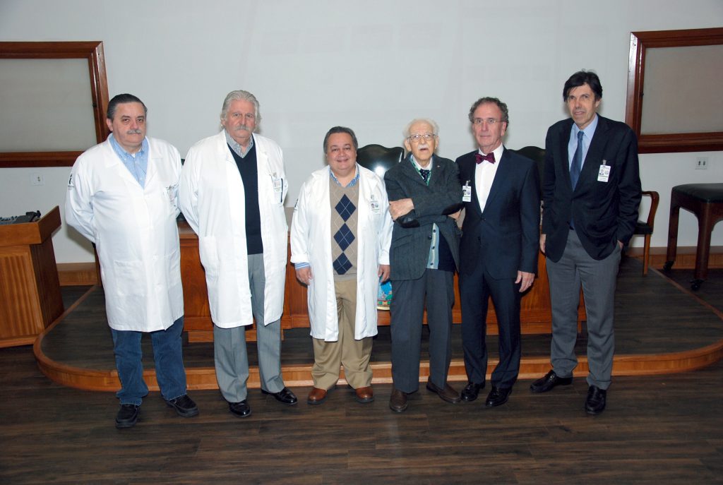 (da esq): Dr. Marcos Corsato, Prof. Titular Gilberto Luis Camanho, Prof. Tulio Diniz, Prof. Manlio Napoli, Professores Titulares Olavo Pires de Camargo e Tarcisio Barros Filho